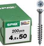 SPAX-M, MDF Schraube, 4,5 x 50 mm, 200 St&uuml;ck, T-STAR plus, Senkkopf, Kleiner