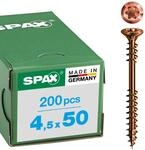 SPAX Fassadenschraube aus Edelstahl rostfrei A2, 4,5 x 50 mm, 200 St&uuml;ck, T-STAR