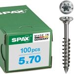 SPAX Fassadenschraube aus Edelstahl rostfrei A2, 5,0 x 70 mm, 100 St&uuml;ck, T-STAR