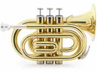 Classic Cantabile Brass TT-500 Bb-Taschentrompete Messing - Trompete im Taschenformat
