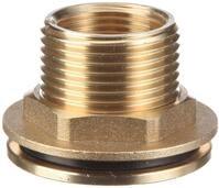 Puteus GmbH 34903-E Regentonnendurchf&uuml;hrung, 1"x3/4", Messing