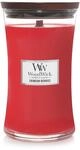 WoodWick Gro&szlig;e Hourglass Duftkerze | Crimson Berries | mit knisterndem Docht | Lange