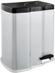 keeeper Treteimer mit 2 Abfallbeh&auml;ltern, 7 l + 15 l, Gunnar, Silber