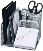 Wedo 65554 Stiftek&ouml;cher Butler Office (4 F&auml;cher und Schr&auml;gablage, Drahtmetall)