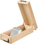 HAN Holz-Karteikasten f&uuml;r 1500 DIN A7 quer Karteikarten inkl. 1 Metallblattst&uuml;tze,