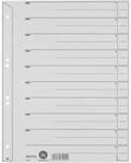 Leitz 16500085 Trennblatt, A4, Karton, &Uuml;berbreite, grau, 100 st&uuml;ck