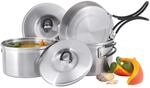 Tatonka Camping-Kochgeschirr Cookset Regular (5-teilig) - Edelstahl-Geschirr mit