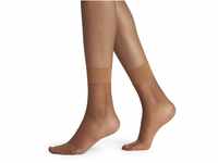 FALKE Damen Socken Shelina 12 DEN W SO Ultra-Transparent einfarbig 1 Paar, Braun