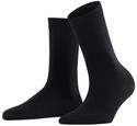 FALKE Damen Socken Softmerino W So Wolle Baumwolle einfarbig 1 Paar, Schwarz Black