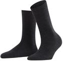 FALKE Damen Socken Softmerino W So Wolle Baumwolle einfarbig 1 Paar, Grau Anthracite