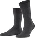 FALKE Herren Socken Milano M So Baumwolle gemustert 1 Paar, Grau Anthracite Melange