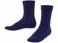 FALKE Unisex Kinder Socken Family, Baumwolle, 1 Paar, Blau (Dark Marine 6170), 31-34