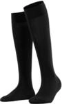 FALKE Damen Kniestr&uuml;mpfe Cotton Touch W KH Baumwolle lang einfarbig 1 Paar, Schwarz