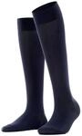 FALKE Damen Kniestr&uuml;mpfe Cotton Touch W KH Baumwolle lang einfarbig 1 Paar, Blau