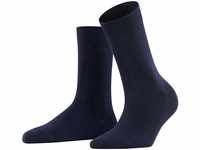 FALKE Damen Socken Family, Baumwolle, 1 Paar, Blau (Dark Navy 6379), 39-42 (UK 5.5-8