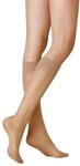 KUNERT Damen Kniestr&uuml;mpfe Chinchillan Run Stop 20 Maschenstopp 20 DEN Cashmere 0540