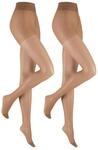 Hudson Damen Strumpfhosen Simply 20 To Go 2-Pack hochelastisch 20 DEN Make-up 0019