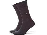 Burlington Damen Socken Everyday 2-Pack W SO Baumwolle einfarbig 2 Paar, Grau