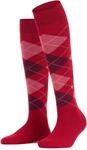 Burlington Damen Kniestr&uuml;mpfe Marylebone W KH Wolle lang gemustert 1 Paar, Rot