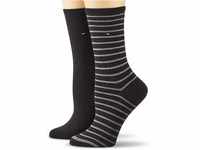 Tommy Hilfiger Damen TH Women SMALL Stripe 2P Socken, Schwarz (Black 200),...