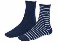Tommy Hilfiger Damen TH Women SMALL Stripe 2P Socken, Blau (Jeans 356), 35/38...
