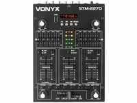 Vonyx STM2270 2-Kanal DJ Mischpult Bluetooth, DJ Mischer, Audio Mixer mit USB MP3