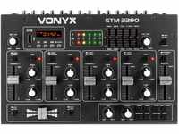 Vonyx STM2290 8-Kanal DJ Mischpult Bluetooth, DJ Mixer, Audio Mixer mit USB MP3