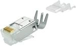 Teleg&auml;rtner RJ-45 Stecker J00026A0165 Stecker, gerade Pole: 8 Silber 1St.,