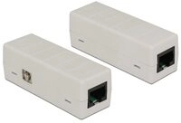 DeLock Netzwerk Isolator &Uuml;berspannungsschutz Blitzschutz 6 kV RJ45, 62619, grau