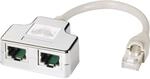 EFB Elektronik RJ45 Netzwerk Y-Adapter CAT 5e [2x RJ45-Buchse - 1x RJ45-Stecker]