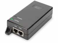 DIGITUS PoE+ Injektor - IEEE802.3at - Gigabit Ethernet - 30 Watt - max. 55 Volt -