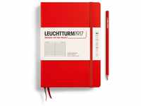 LEUCHTTURM1917 332933 Notizbuch Medium (A5), Hardcover, 251 nummerierte Seiten, Rot,