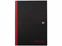Oxford Black n' Red gebundenes Buch A4, liniert, mit Hardcover, schwarz/rot