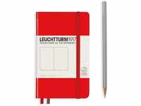 LEUCHTTURM1917 317345 Notizbuch Pocket (A6), Hardcover, 187 nummerierte Seiten, Rot,