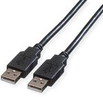 ROLINE USB 2.0 Kabel, Typ A-A, Typ A-A, schwarz, 1,8 m