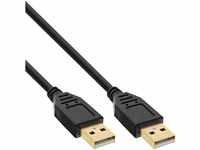 InLine 34350S USB 2.0 Kabel, A an A, schwarz, Kontakte gold, 5m