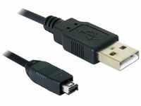 DeLOCK USB Cable 2.0 Mini 4-Pin Hirose Kabel USB A USB B Schwarz