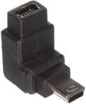 Delock Adapter USB-B mini 5pin Stecker/Buchse 90&deg;gewinkelt - Art. 65097