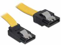 Delock SATA 3 GB/S Kabel gerade auf oben gewinkelt 30 cm gelb