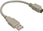 Inline Adapter Kabel 0,2M PS/2 USB 1.X