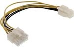 InLine ATX/AT-Stromkabel intern 4 pol Buchse auf 8 pol Stecker, 0,20 m