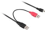 Delock Kabel 2X USB2.0-A Stecker > USB Mini 5-Pol