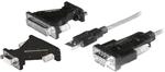 Delock Adapter USB 2.0 Typ-A > 1 x Seriell DB9 RS-232 + Adapter DB25 7100077 Schwarz
