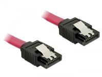 Delock Kabel SATA 6 GB/S Stecker gerade > SATA Stecker gerade 30 cm rot Metall