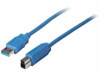 S-Conn 1.8 m usb3.0 A – USB3.0 B 1.8 m USB zu USB B blau