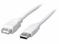 Equip USB Kabel A -> A St/ BU 1,80 m Polybeutel, weiß