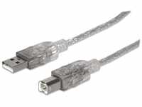 Manhattan 345408 Hi-Speed USB 2.0 Anschlusskabel (Typ A Stecker auf Typ B...