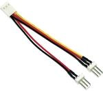 InLine L&uuml;fter-Y-Kabel, 3-pin Molex Buchse an 2x 3-pin Molex Stecker