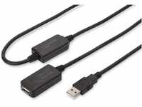 DIGITUS Aktives USB 2.0 Verlängerungskabel, Repeaterkabel, 20 m Länge, USB A