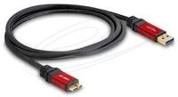 Delock Kabel USB 3.0 Typ-A Stecker > USB 3.0 Typ Micro-B Stecker 2 m Premium, 82761,